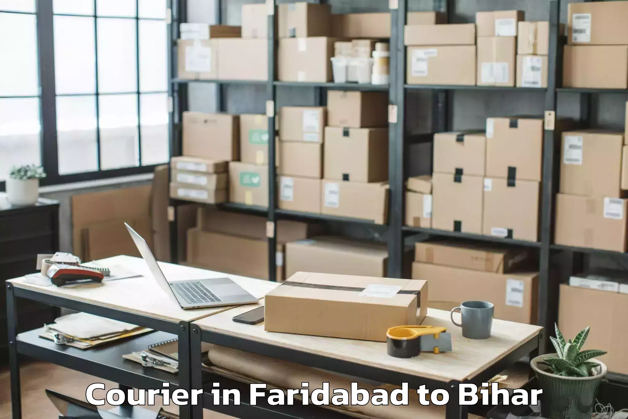 Top Faridabad to Majhaulia Courier Available